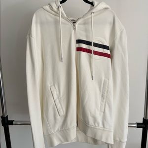 White Moncler zip up